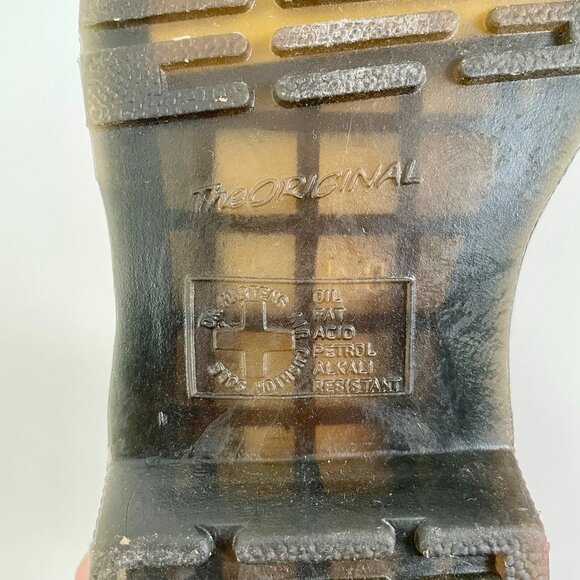 Dr. Martens Original 1460 Black Leather Boots With Subtle Floral Detail, Size 5 - Picture 8 of 9